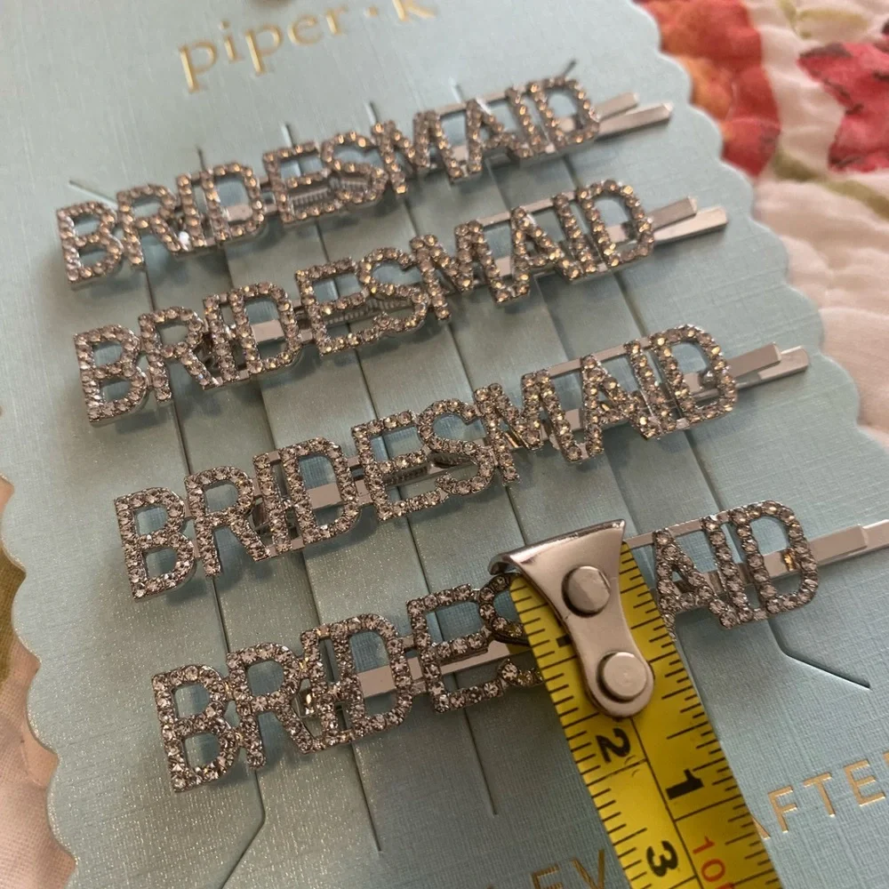 Silver Bridesmaid Rhinestones Hair Clips Pin Hair Piece